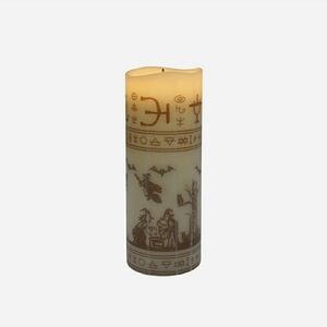 Spellbound LED Black Flame Pillar Candle New